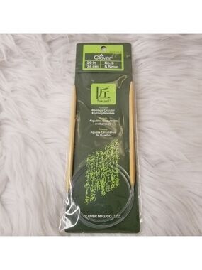 Clover Bamboo Circular Knitting‎ Needles 29” 5.5mm No. 9